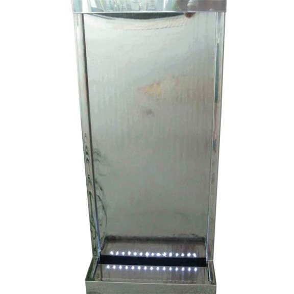 additional image for Doha Stainless Steel Wall Cascade Water Feature with LED Lights