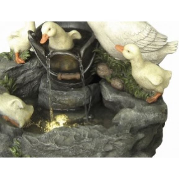 additional image for Duck Family at Tap Water Feature with Lights