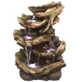6 Fall Driftwood Water Feature with LED Lights