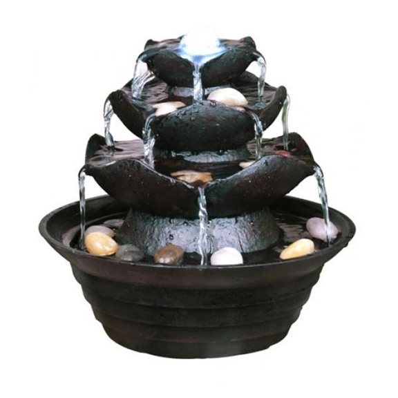 additional image for 3 Tier Multi Fall Indoor Lit Water Feature