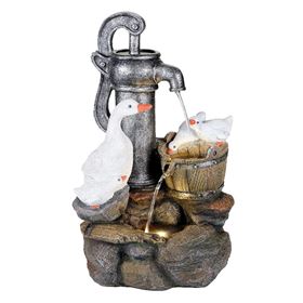 60cm Duck with Ducklings With Pump And Bucket Water Fountain Water Feature