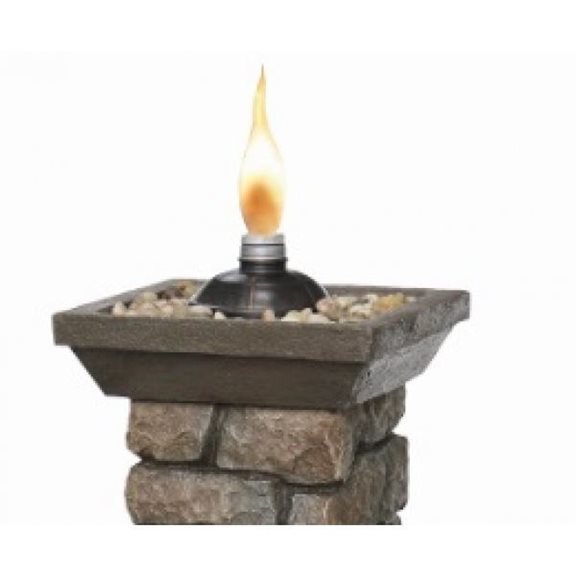 additional image for Brick Effect Column with Flame Effect Water Feature