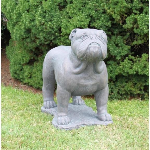 English Bulldog Cast Stone Garden Ornament