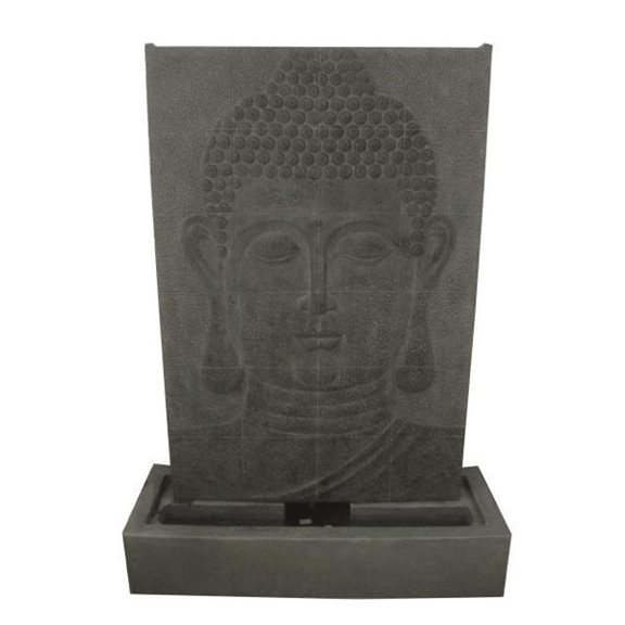 Large Grey Buddha Wall Water Feature with LED Lights
