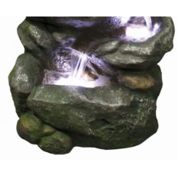 6 Fall Rock Water Feature with LED Lights