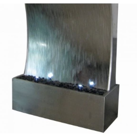 additional image for 3 Metre Mumbai Giant Stainless Steel Water Feature Wall with LED Lights