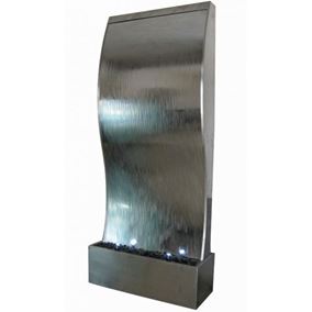 3 Metre Mumbai Giant Stainless Steel Water Feature Wall with LED Lights