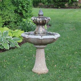 Medium Two Tier Charlotte Fountain Cast Stone Water Feature