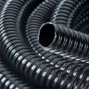 30 Metre Roll 1 Inch/25mm Ribbed Black Water Feature Hose