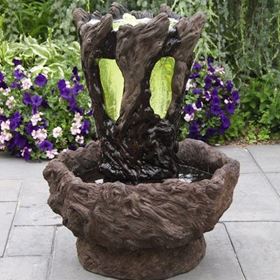Aria Lit Fountain Cast Stone Water Feature