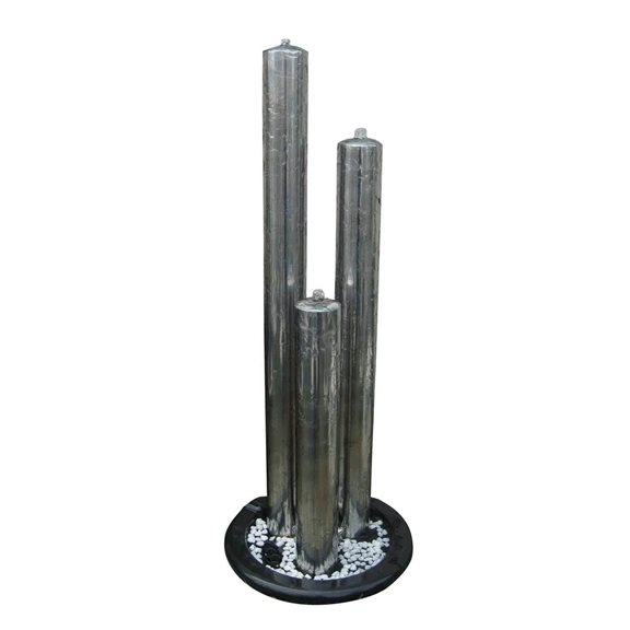 additional image for Athens Stainless Steel Tubes Water Feature with LED Lights