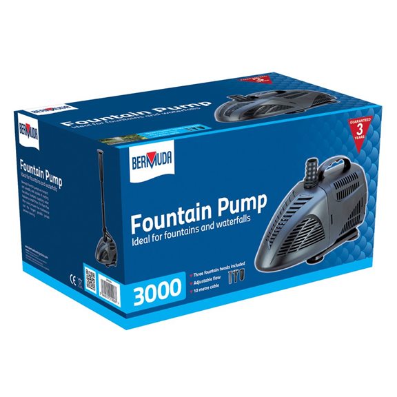 additional image for 3000 LPH Fountain and Waterfall Pump with 3 Fountain Heads