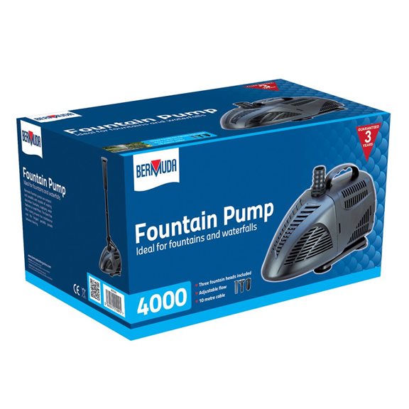 additional image for 4000 LPH Fountain and Waterfall Pump with 3 Fountain Heads