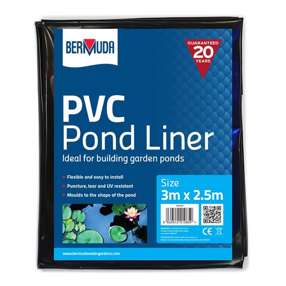 3m x 2.5m PVC Puncture Tear and UV Resistant Pond Liner