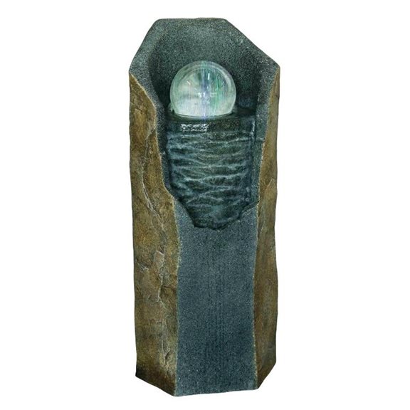 additional image for Causeway Stone Spinning Crystal Ball Water Feature with LED Lights