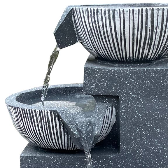 additional image for Three Pouring Bowls Cascading Solar Powered Water Feature