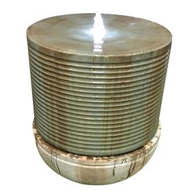Madison Ribbed Bubbling LED Lit Fountain Water Feature