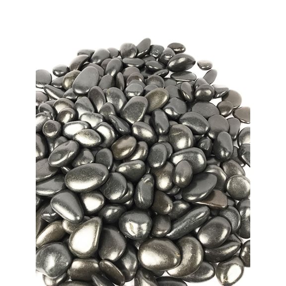 additional image for 15KG Bag Black Polished River Pebbles