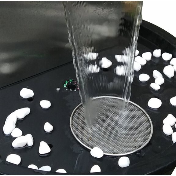 additional image for Karachi Stainless Steel Blade Style LED Lit Water Feature