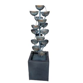 Modena Zinc Metal Cascading Cups Water Feature