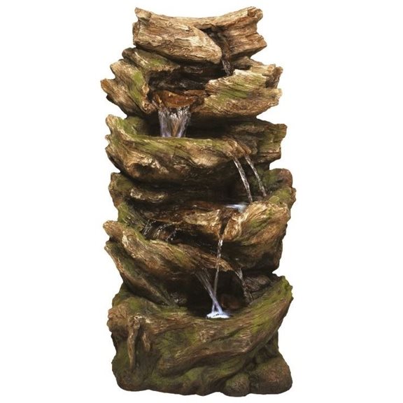 Multifall Woodland Water Feature with LED Lights