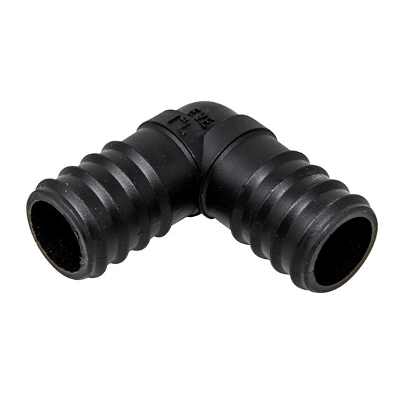25mm 90 Degree Bend Hose Elbow Plastic Barbed Flexi Pipe Fitting