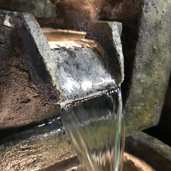 additional image for Medium Kyoto Granite Three Bowl Water Feature with Lights
