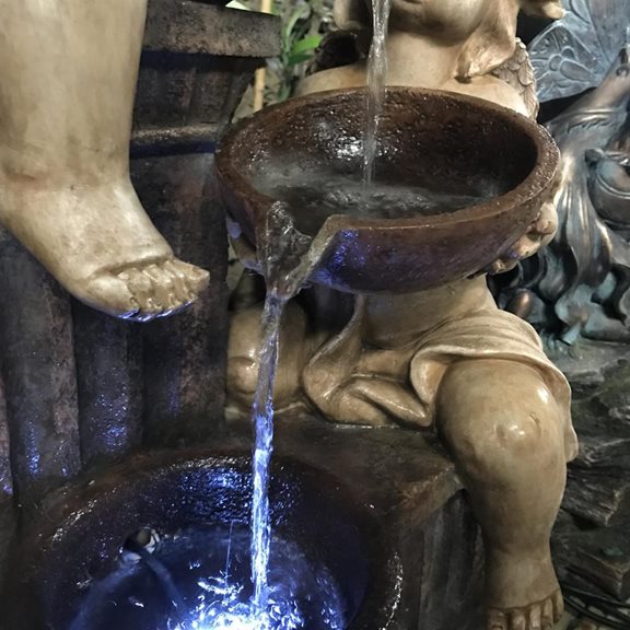 additional image for Two Angels with Spilling Urns Water Feature