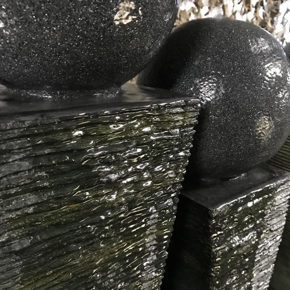 additional image for Ripple Columns with Spheres Water Feature