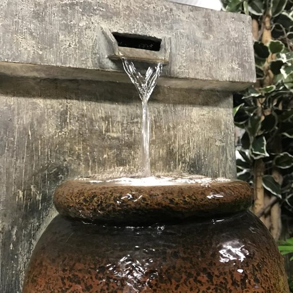 additional image for Cascading Urn Modern Water Feature with LED Lights