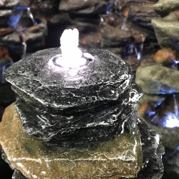additional image for Stacked Slate Monolith Water Feature