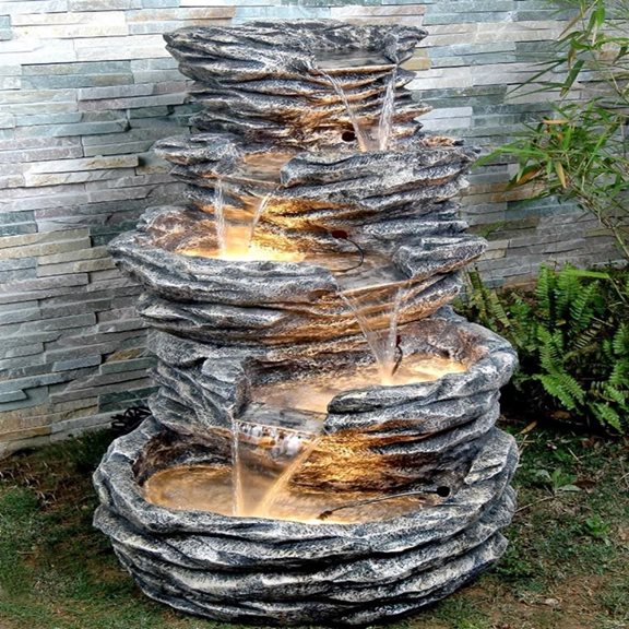 additional image for 5 Pool Rock Water Feature with Lights