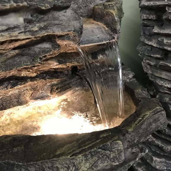 additional image for 8 Tier Rock Cascade Water Feature with Lights
