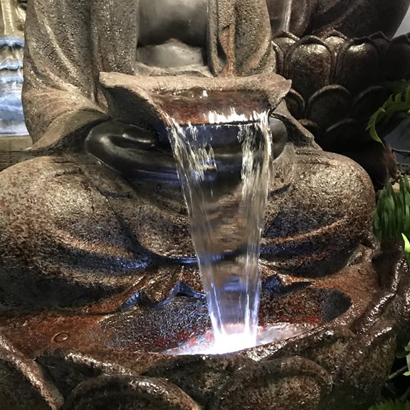 additional image for Brown Sitting Buddha Water Feature