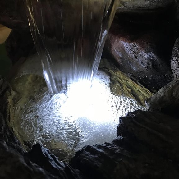 additional image for Stacked Driftwood Falls Water Feature with Lights