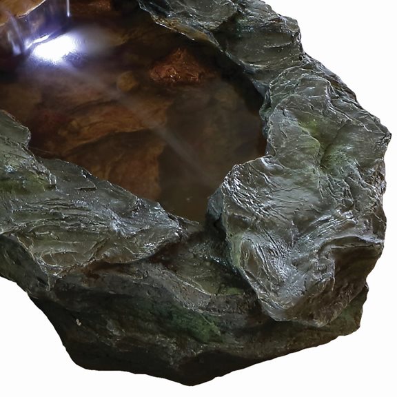 additional image for Medium Slate River Water Feature with LED Lights