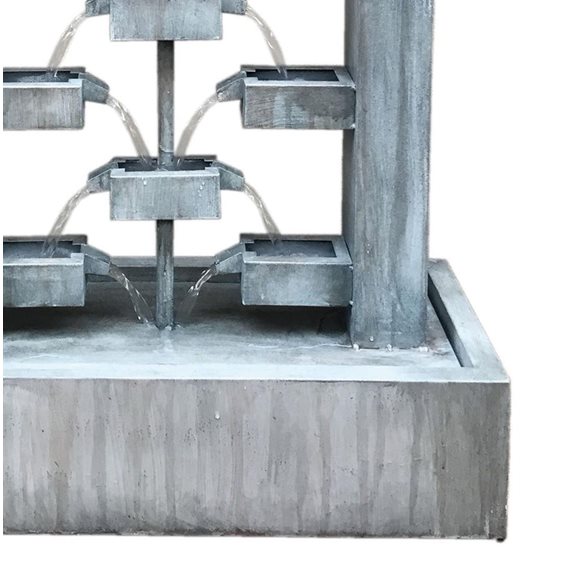 additional image for Pavia Pouring Zinc Metal Water Feature