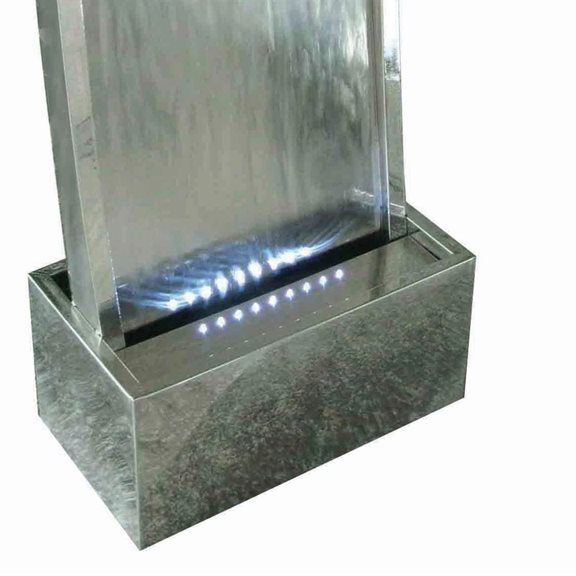 additional image for Peking Stainless Steel Water Feature with LED Lights