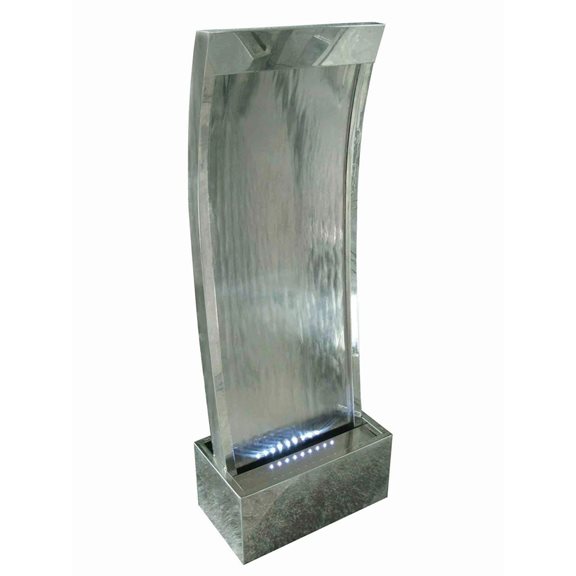 additional image for Peking Stainless Steel Water Feature with LED Lights