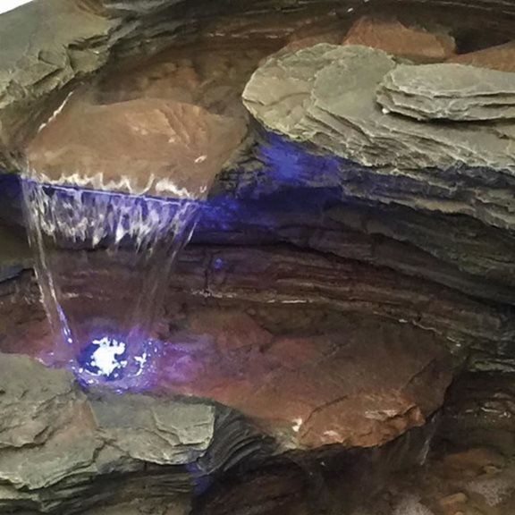 additional image for Seattle Slate River Falls Lit Water Feature with LED Lights
