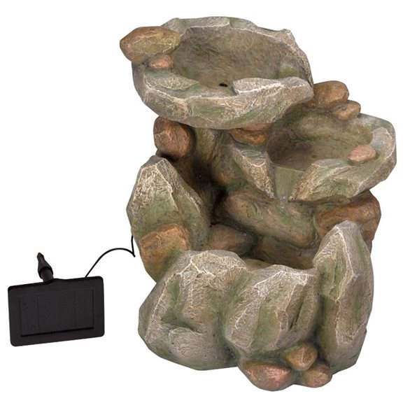 additional image for Solar Powered Rock Fall Garden Water Feature