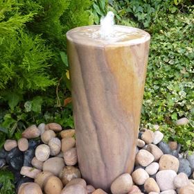70cm Rainbow Sandstone Column Water Feature Kit with LED Lights