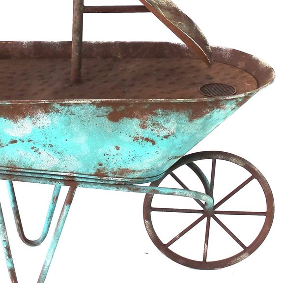 additional image for Metal Wheel Barrow Fountain Water Feature