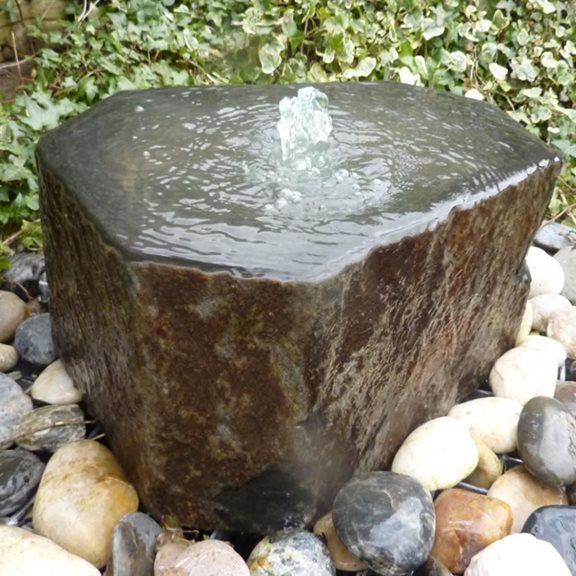 40cm Natural Basalt Babbling Column Water Feature Kit