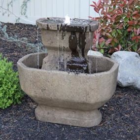 Two Tier San Marino Fountain Cast Stone Water Feature