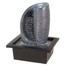Stone Spiral LED Lit Tabletop Indoor Water Feature