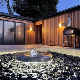 Stainless Steel Millstone Water Feature