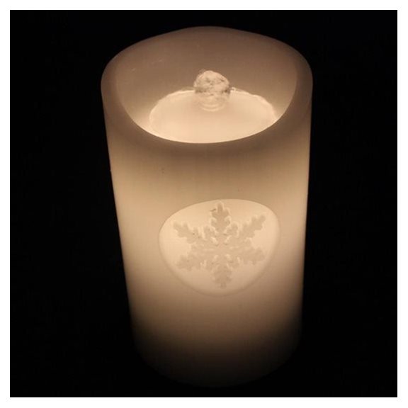 additional image for Snowflake Magic Dancing Indoor Water Feature Candle