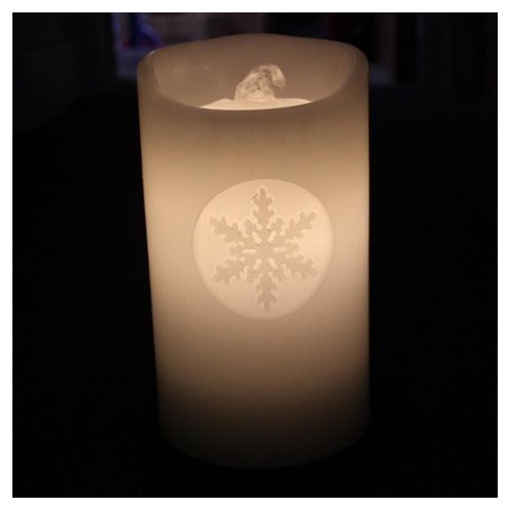 additional image for Snowflake Magic Dancing Indoor Water Feature Candle