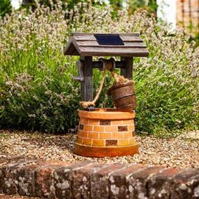 Wishing Well Traditional Solar Powered Garden Water Feature